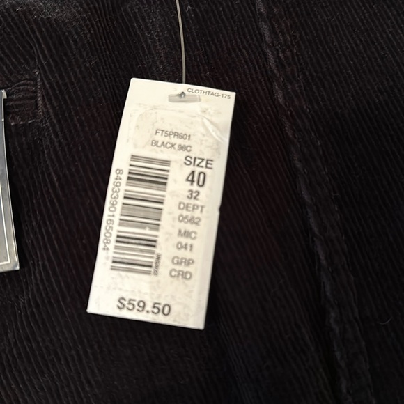 Black 42 x 32 Corduroy pants - Picture 3 of 6